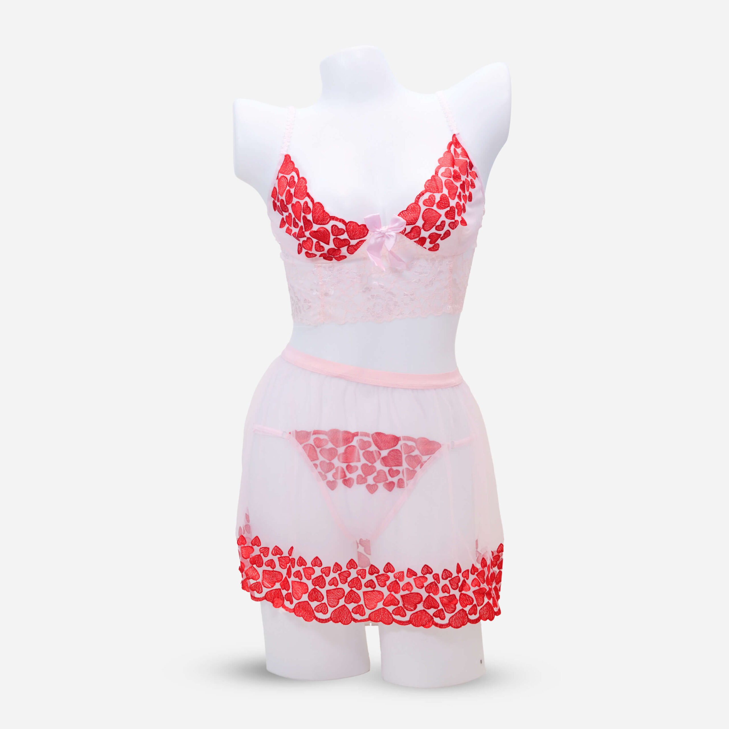 Romantic Heart Net Lingerie