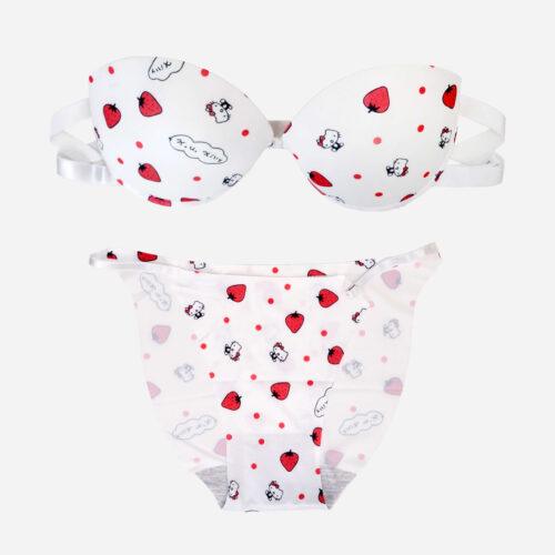 kitty printed bra set