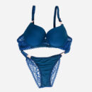 net padded bra panty set